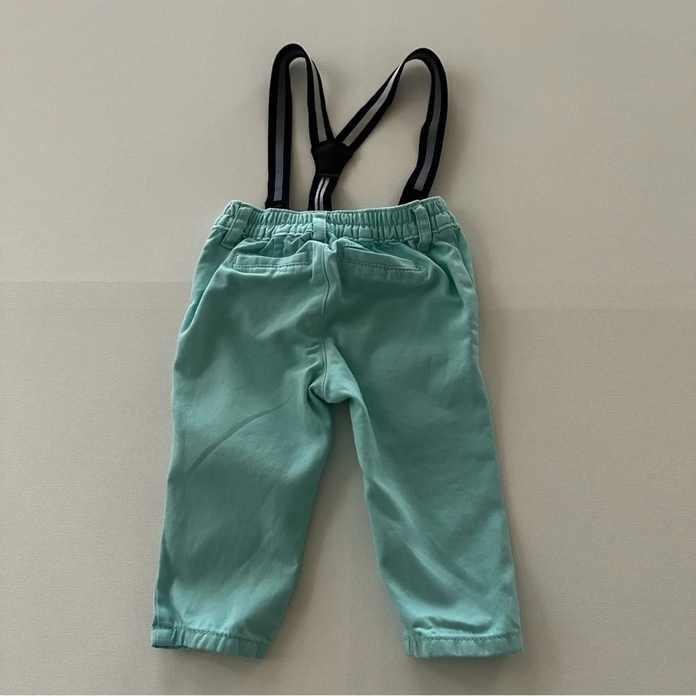 Baby Boy 6-9 Months Shirt Bodysuit Pants Bow Tie Set Outfit Spring Easter - Picture 7 of 7
